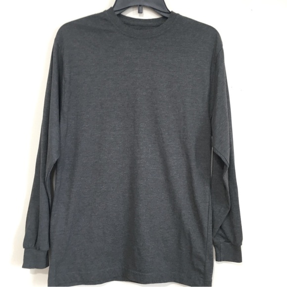 Galaxy By Harvic Other - Galaxy By Harvic Men's Long Sleeve Crew Neck Dark Gray T-shirt